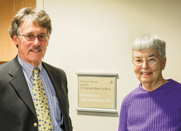 Lois Anderson, RN with doctor Paul Freedberg